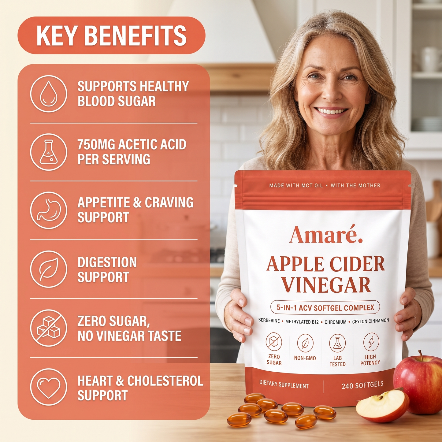 Apple Cider Vinegar 750mg with MCT Oil